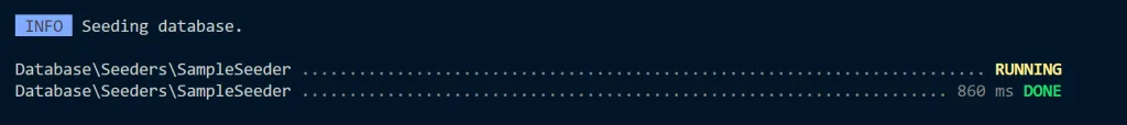 php artisan db:seed